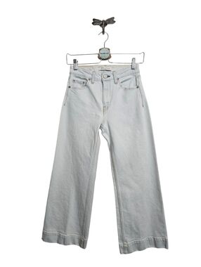 Trave Audrey Crop Wide Leg High Waisted Jean In Sky Pilot Size 26
